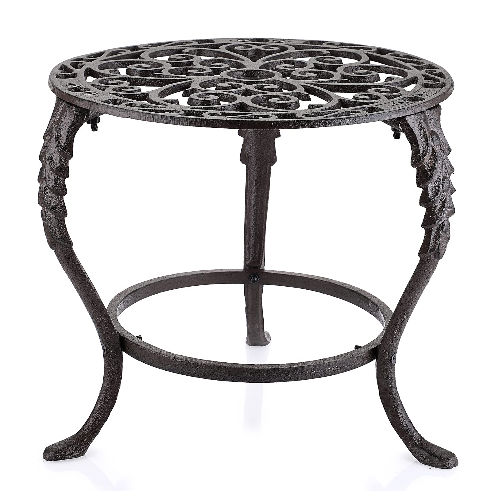 OwnMy cast iron plant stand front view showing stable tripod base and vintage style benefit