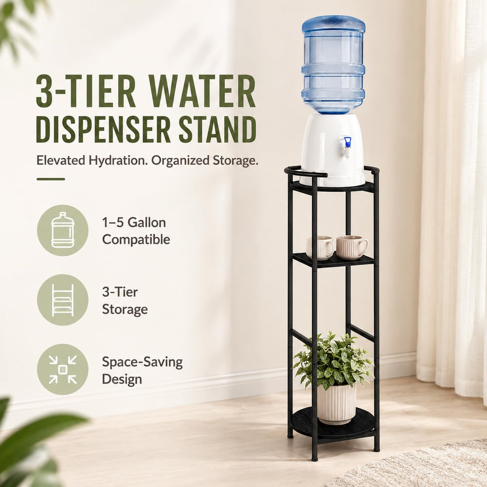 OYEAL bottom shelf with plant and box adding decor and extra storage