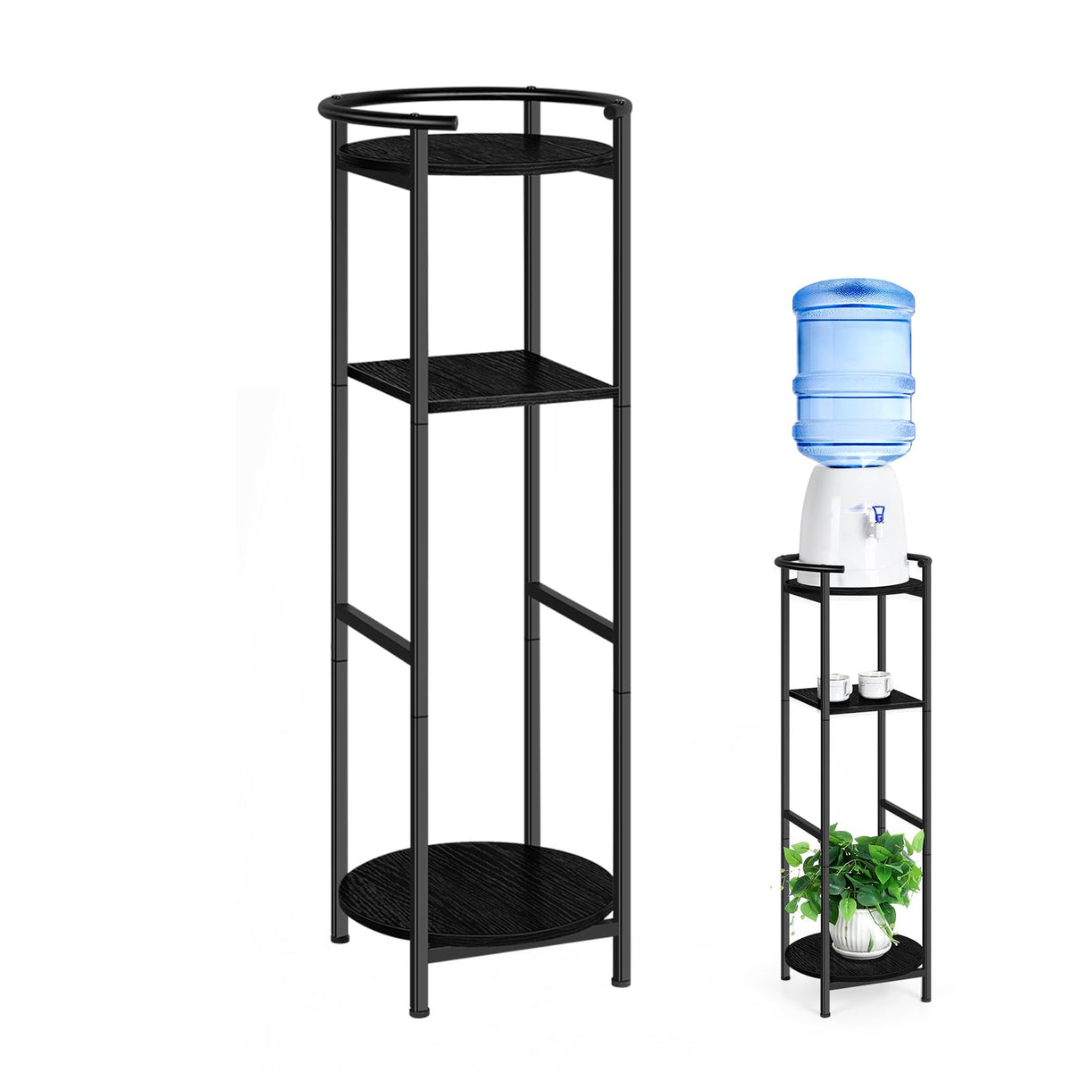 OYEAL front view of water dispenser stand showing compact organization benefit