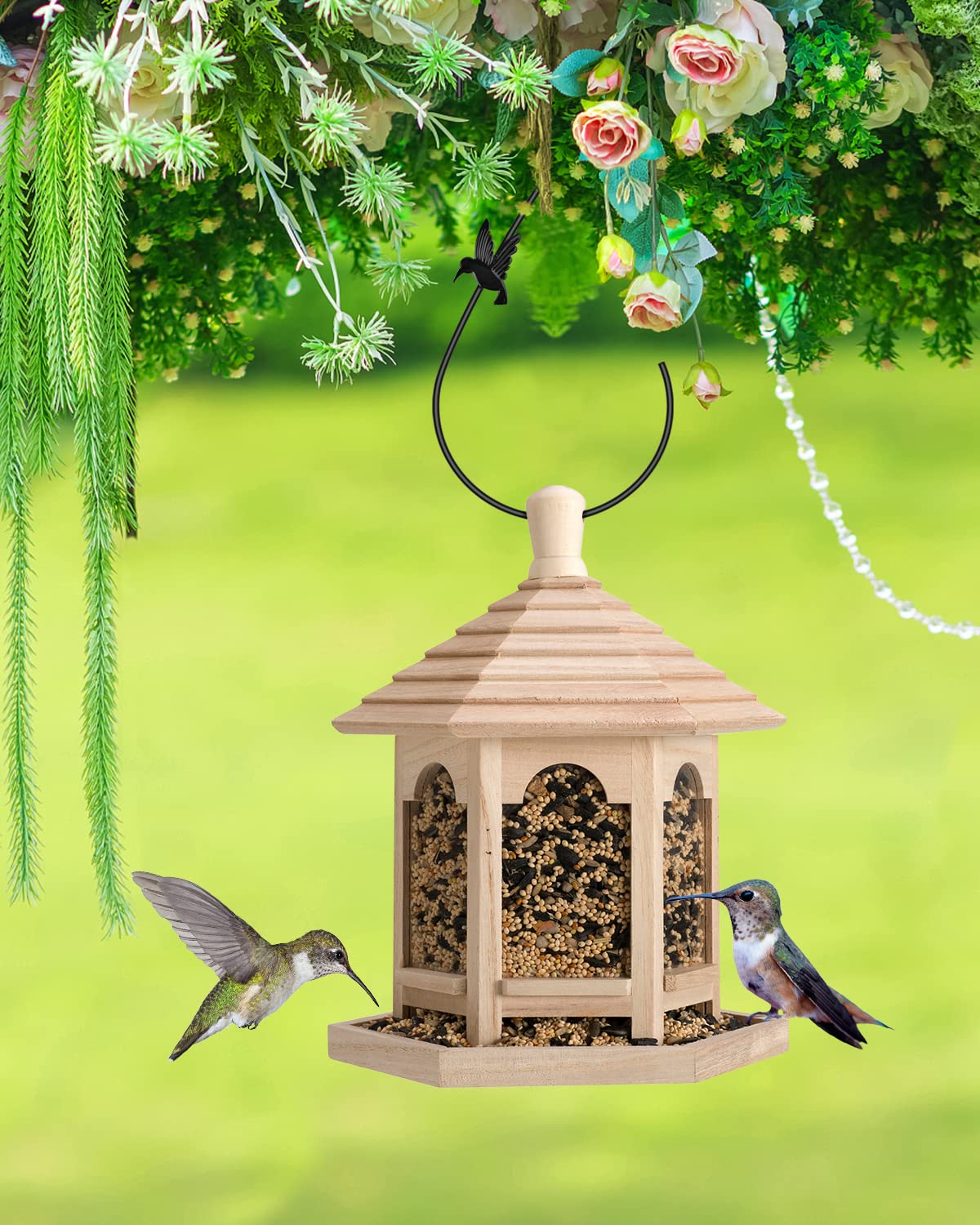 PACETAP close-up hummingbird decoration highlighting decorative detail and durable finish