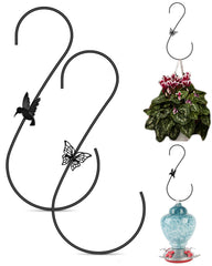 PACETAP front view of metal hummingbird feeder hook showing elegant S-shape and capacity