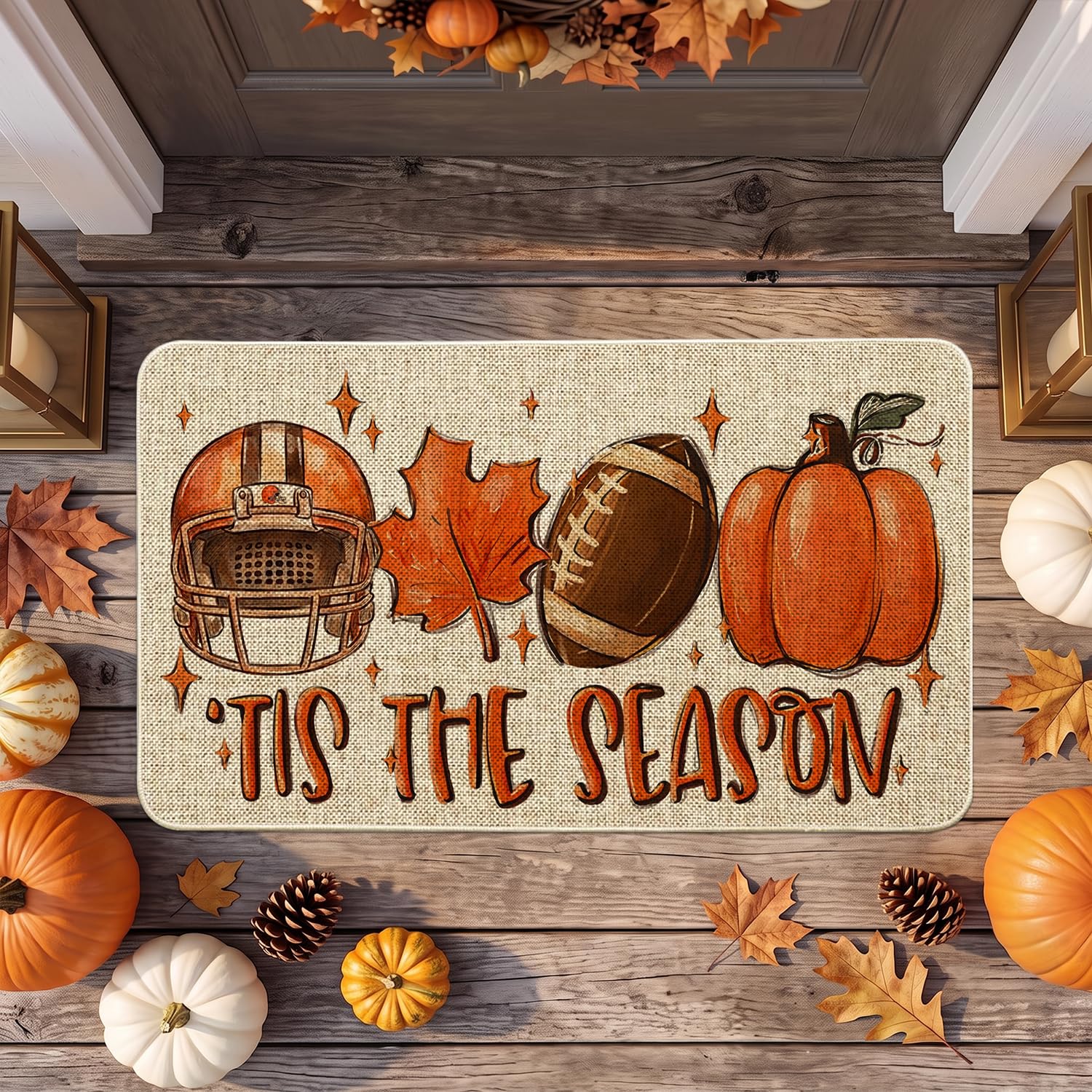 pahhjsa printed detail of football and helmet adding seasonal flair