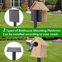 PAMASE top platform with bluebird house mounted illustrating secure placement