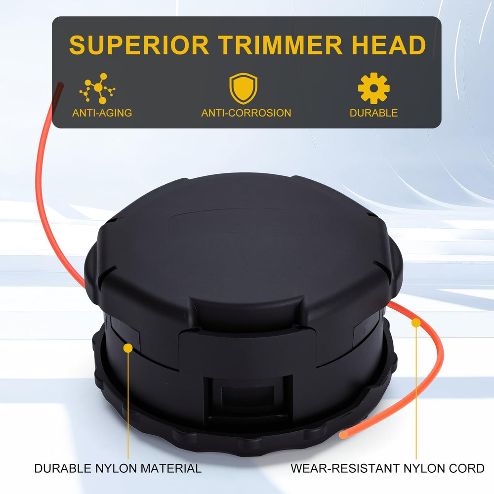 Panari trimmer head thread detail showing secure fit for Echo-style shafts
