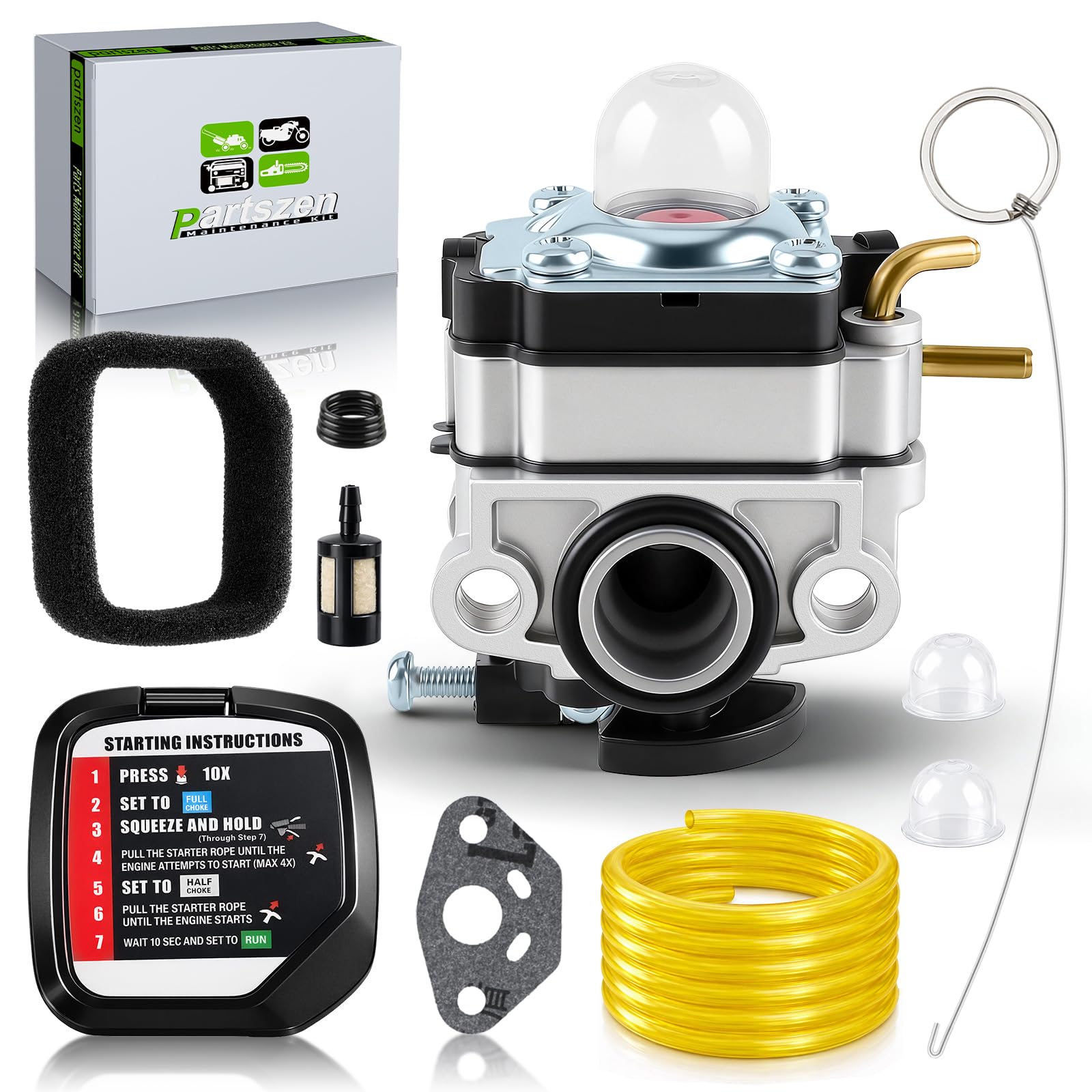 partszen carburetor front view showing fitment and durability benefit