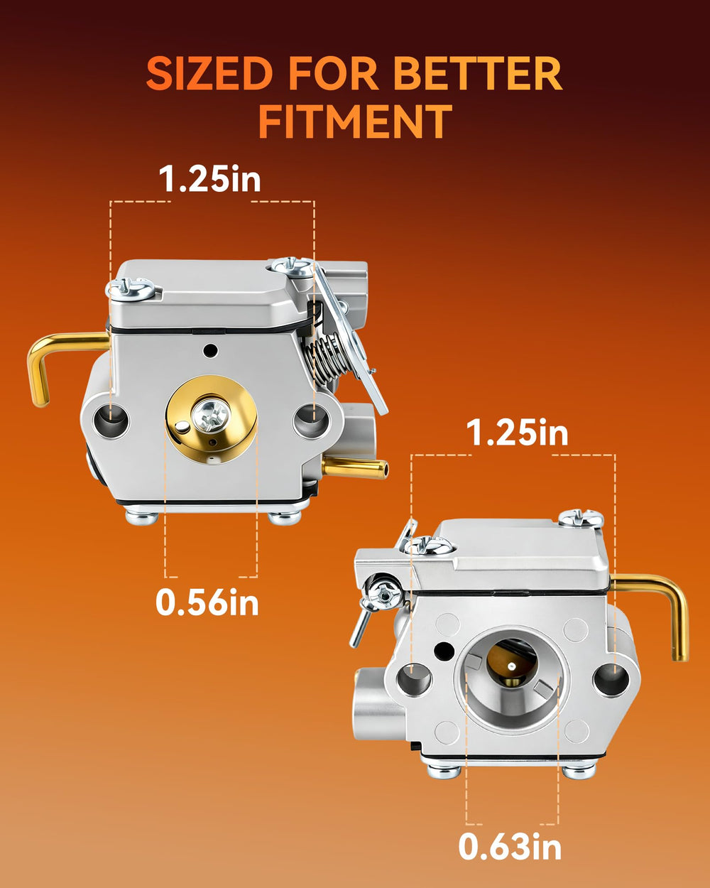 partszen carburetor mounted on Ryobi trimmer demonstrating restored fuel delivery in use