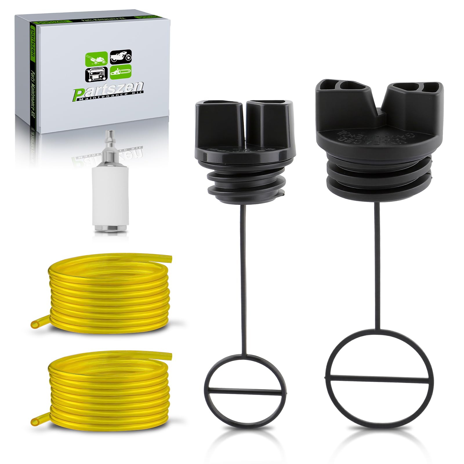 partszen front packaging showing full cap set and components, easy replacement