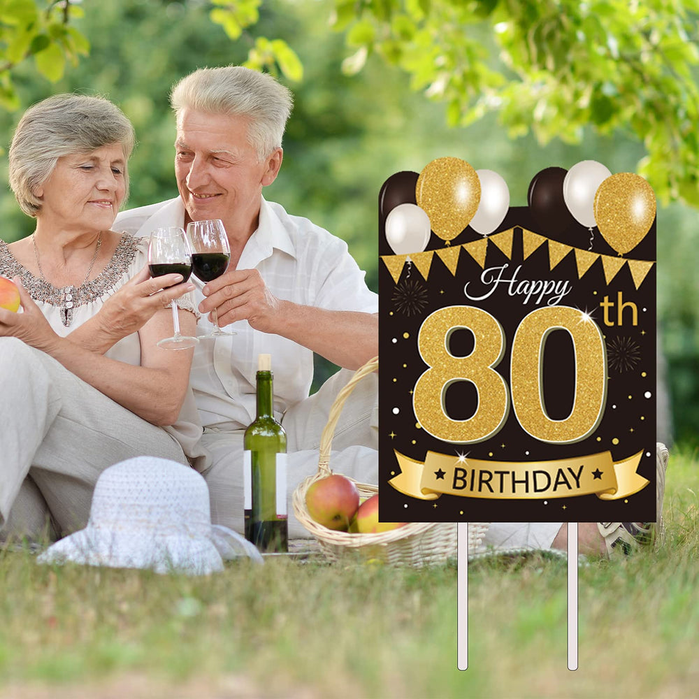 party greeting used as photo backdrop at celebration adding festive decor and photos