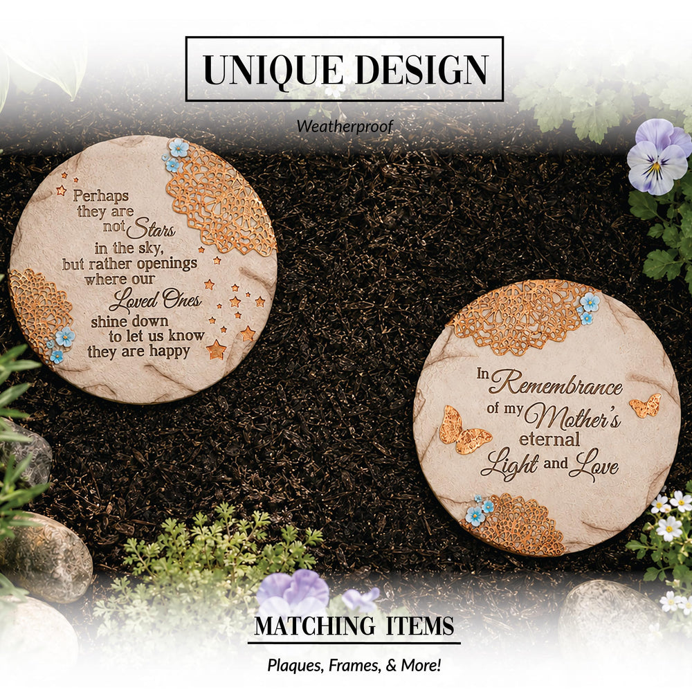 Pavilion Gift Company placed in garden among flowers showing serene memorial placement benefit