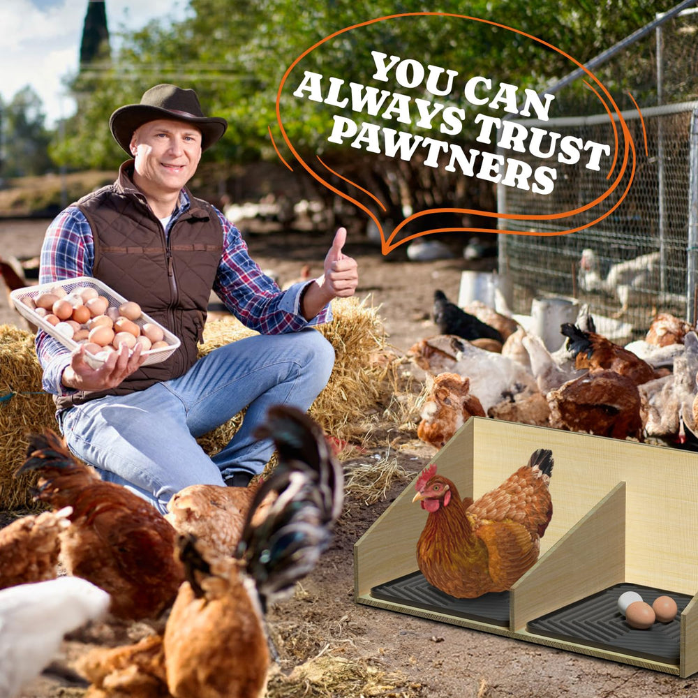 Pawtners pad in backyard coop scene highlighting easier maintenance