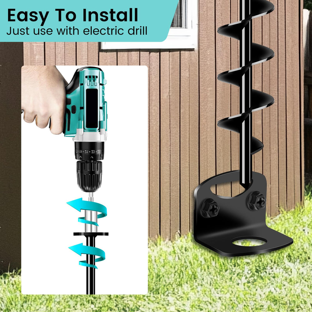 Payivsve anchor attached to wooden post using supplied screws for secure mount