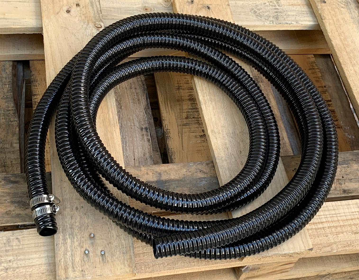 PEISONGFEI hose next to ruler showing 10ft length and exact sizing for proper fit
