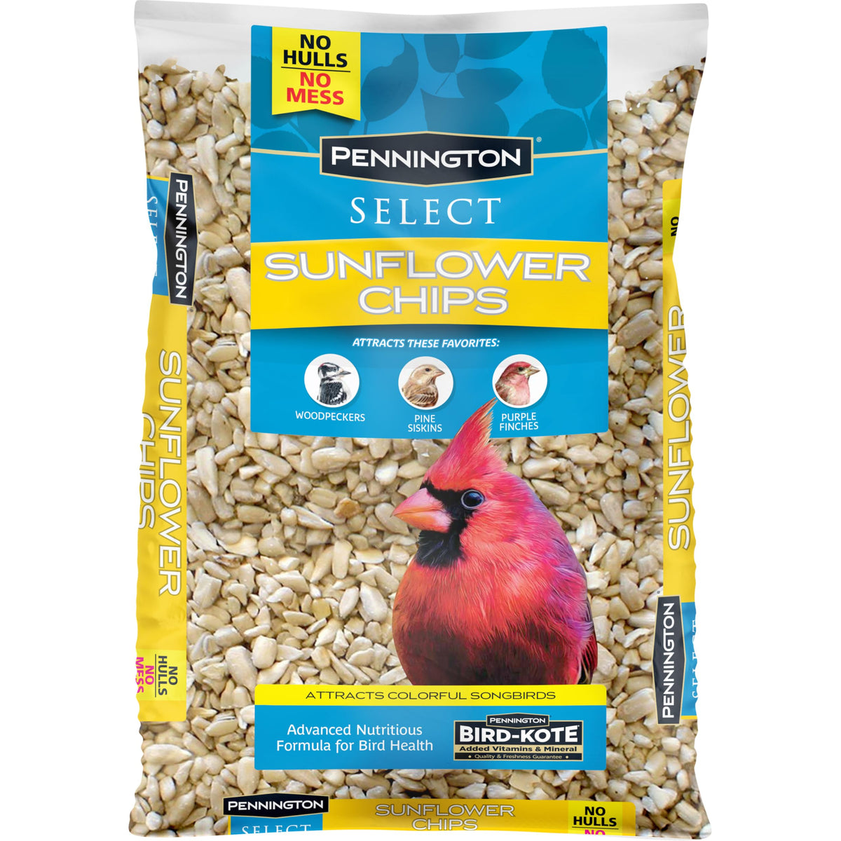 Pennington bag front view showing product and clean feeding benefit