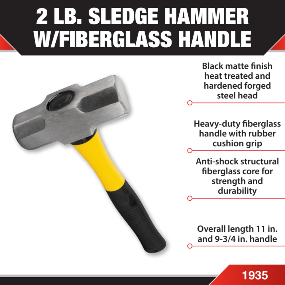 Performance Tool close-up of solid steel head highlighting impact edge strength