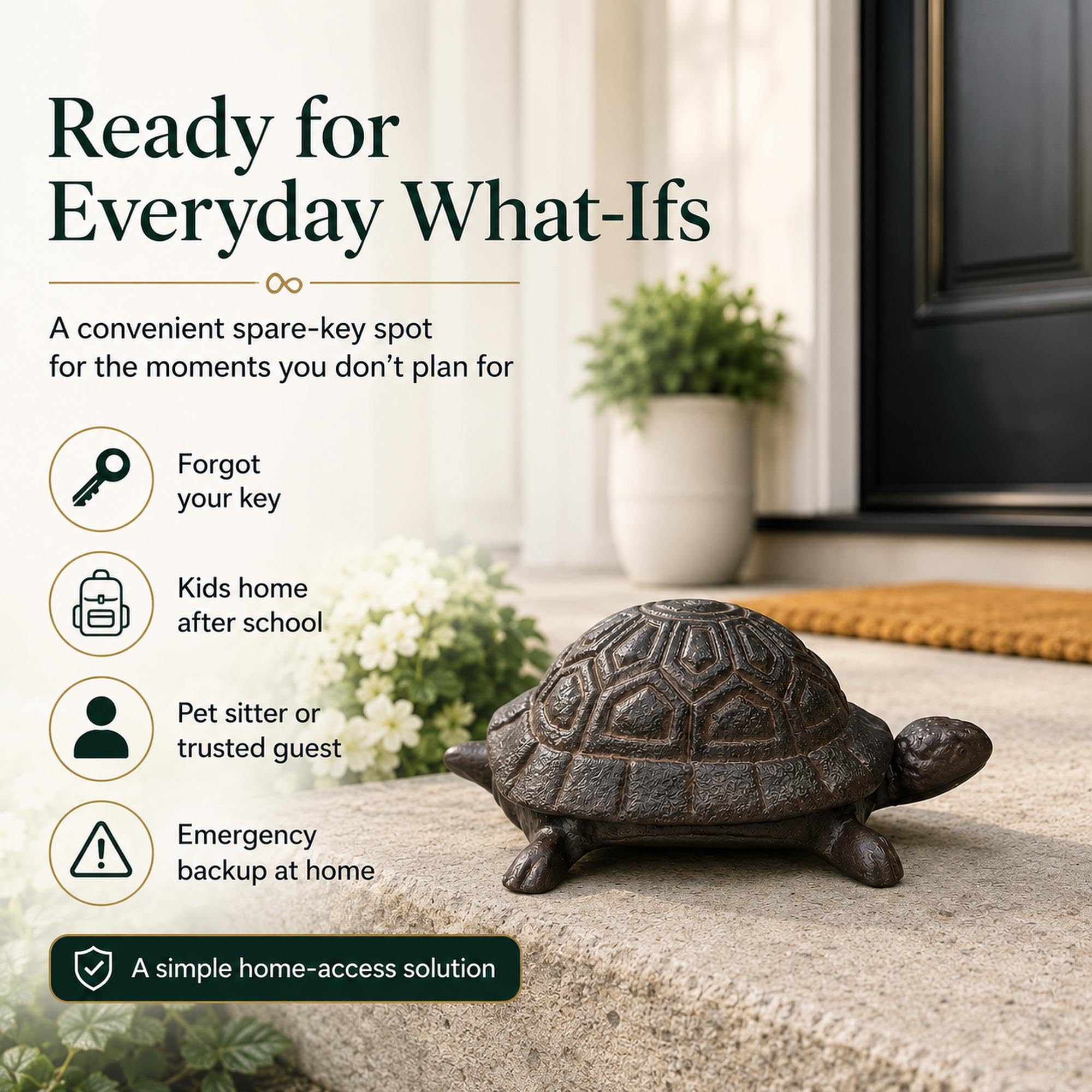 Pesilo turtle interior holding keys illustrating safe small-item storage