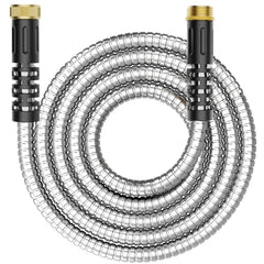PETSWI stainless steel hose front view showing durable jacket and connectors