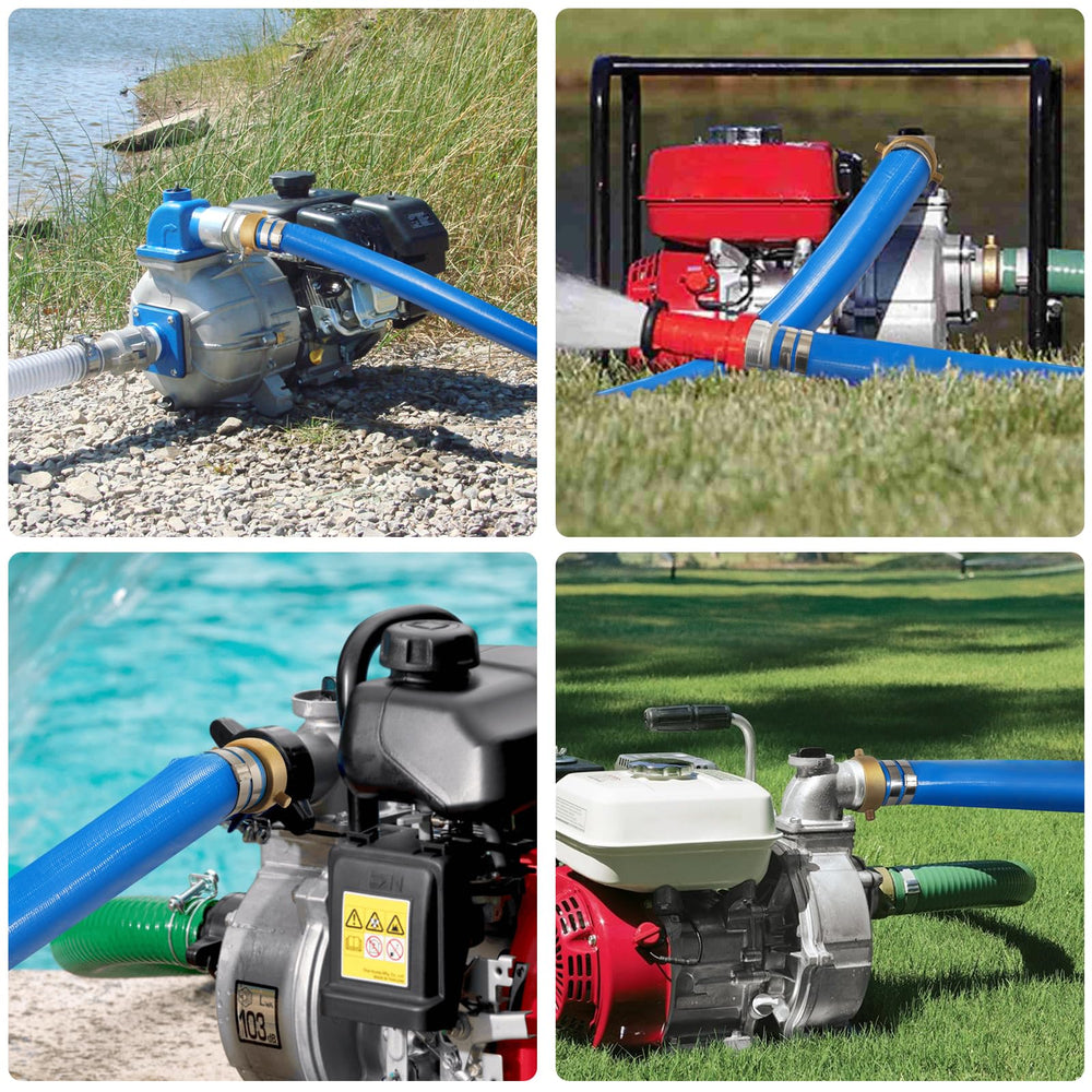 Picatu hose directing pool runoff outdoors highlighting efficient drainage