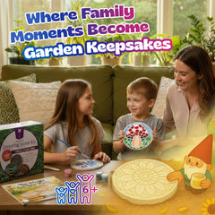 Pinwheel Crafts five decorated mosaic stones arranged to show variety and color