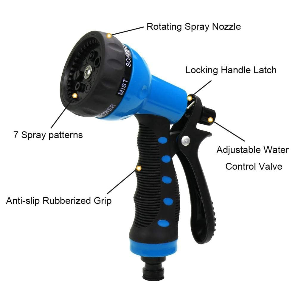 PiscatorZone hose connected to outdoor faucet showing corrosion-resistant fitting