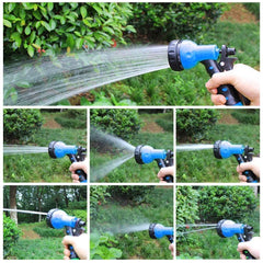PiscatorZone hose in use watering garden plants for gentle, even coverage