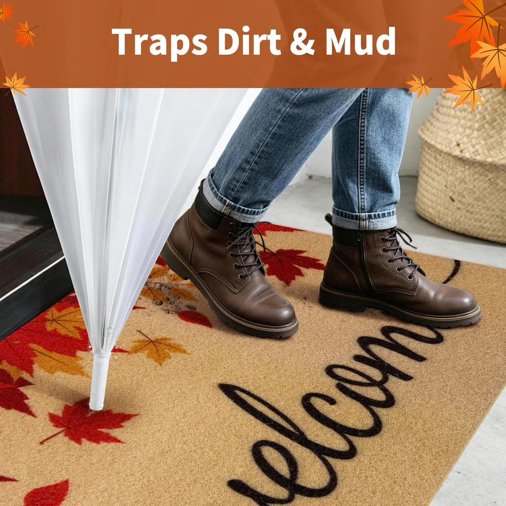 PKFEDR anti-slip backing close-up secures mat on floor