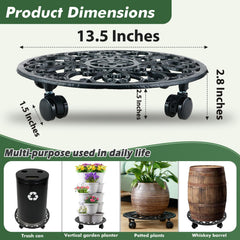Planterhoma tray and rim capturing water to protect floors and furniture