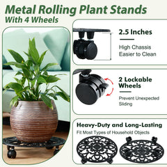 Planterhoma wheel detail showing two locking casters for secure placement