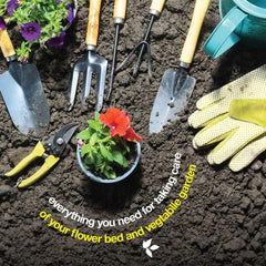 Play22 tools in use transplanting a seedling, showing gentle root protection benefit