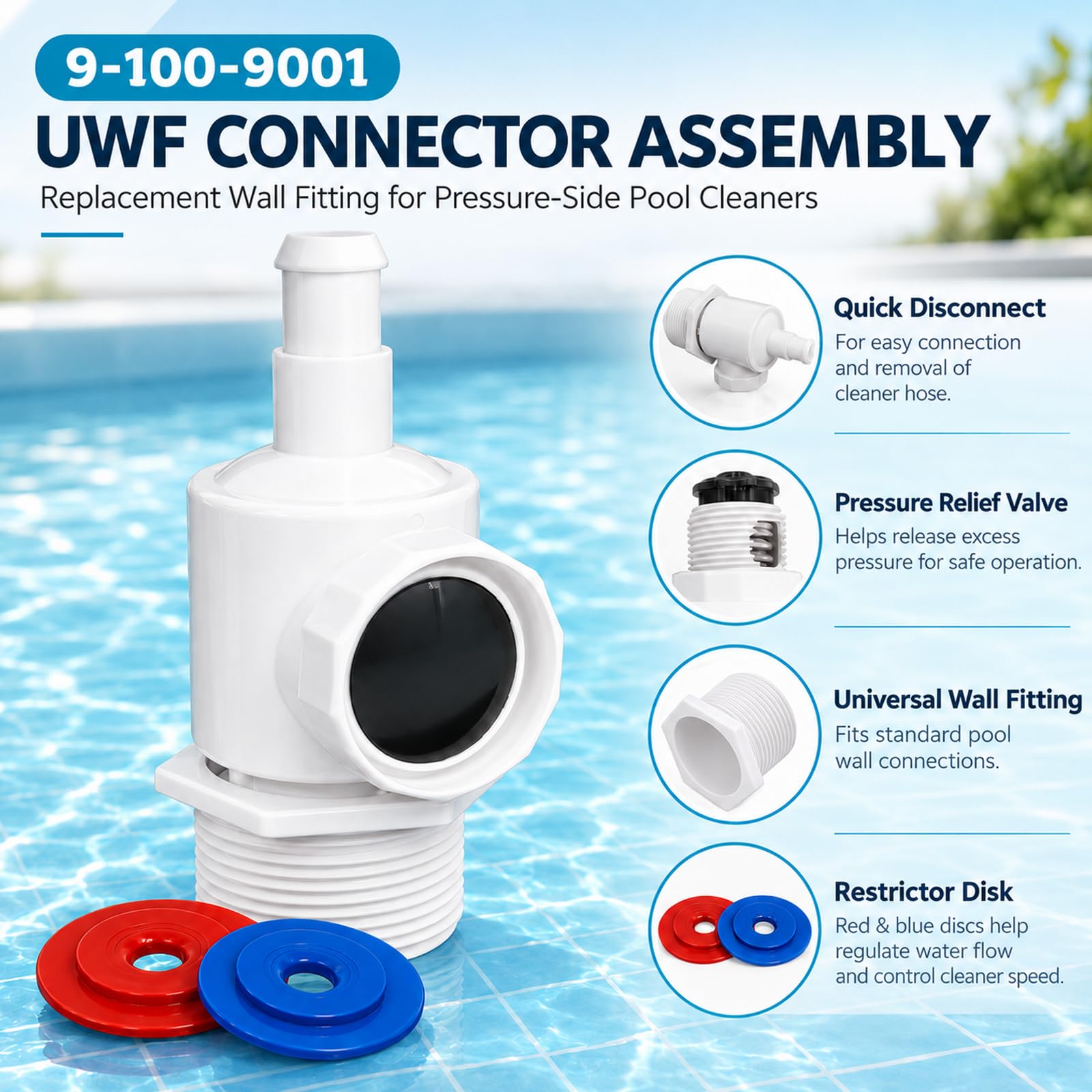 Podoy threaded base close-up displaying durable ABS construction for lasting durability