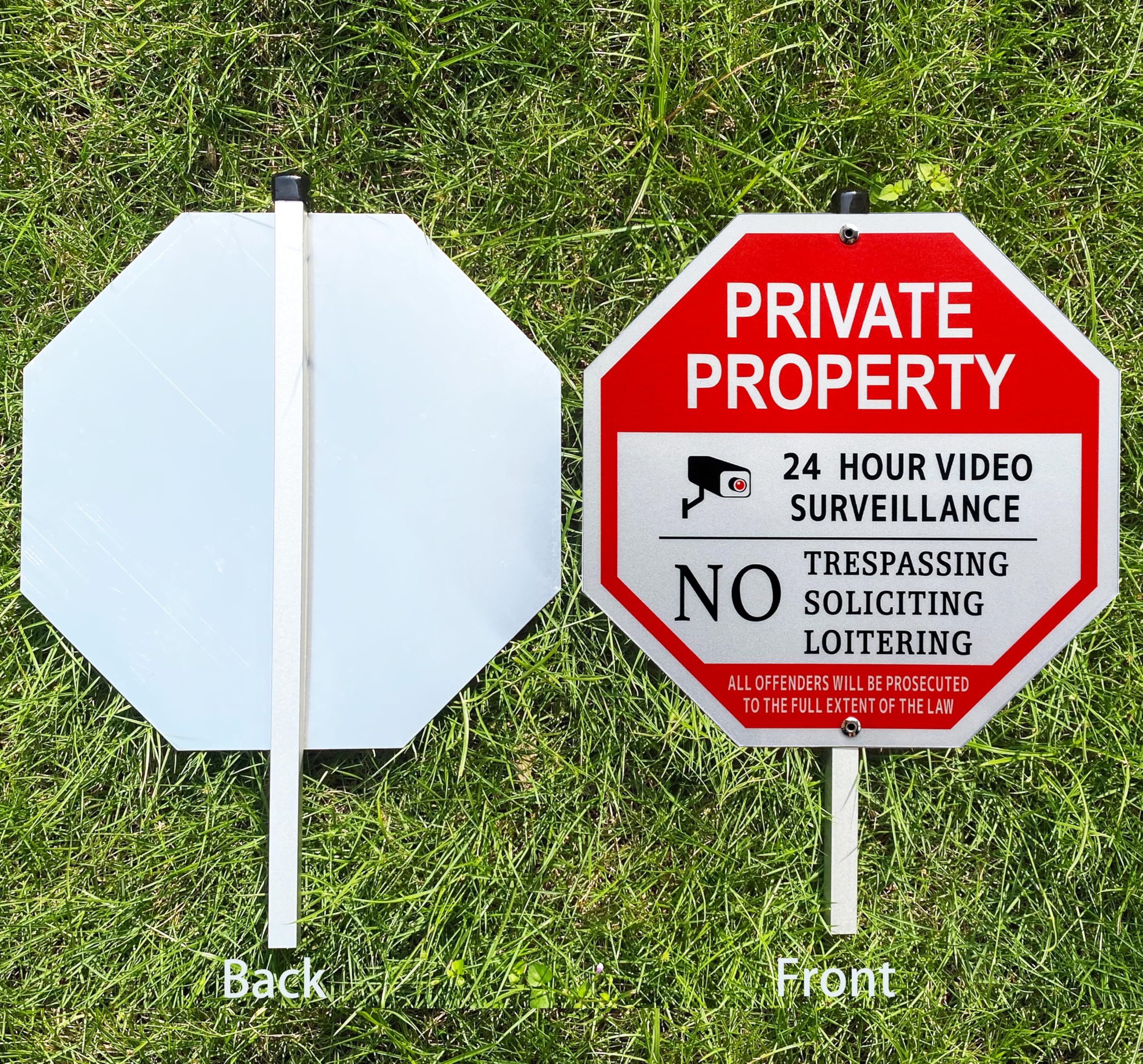 Poicrm stake at driveway entrance demonstrating visitor guidance