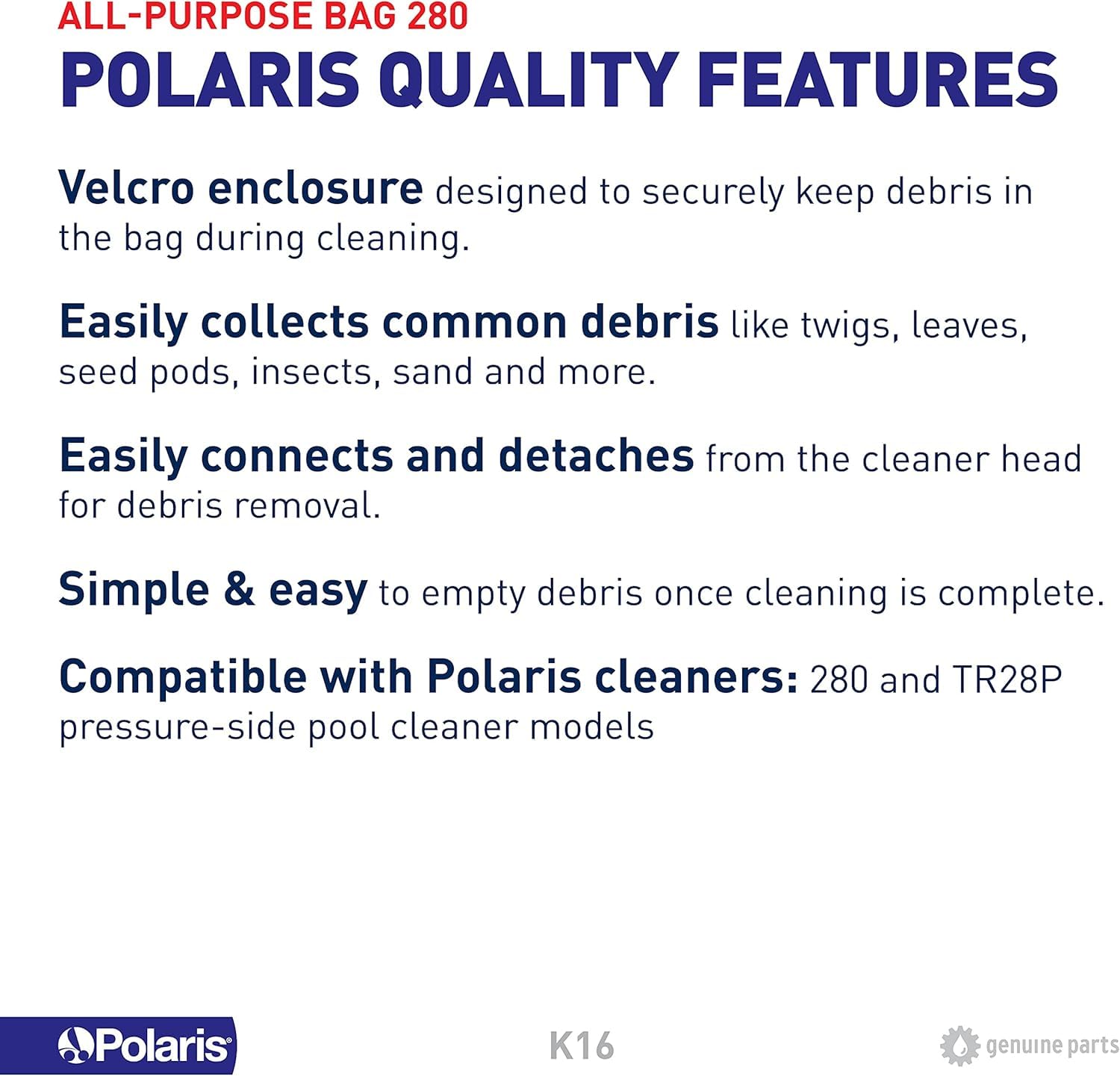 Polaris K16 fabric texture closeup showing durable material for long life