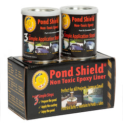 Pond Shield front can in tan showing product label and benefits