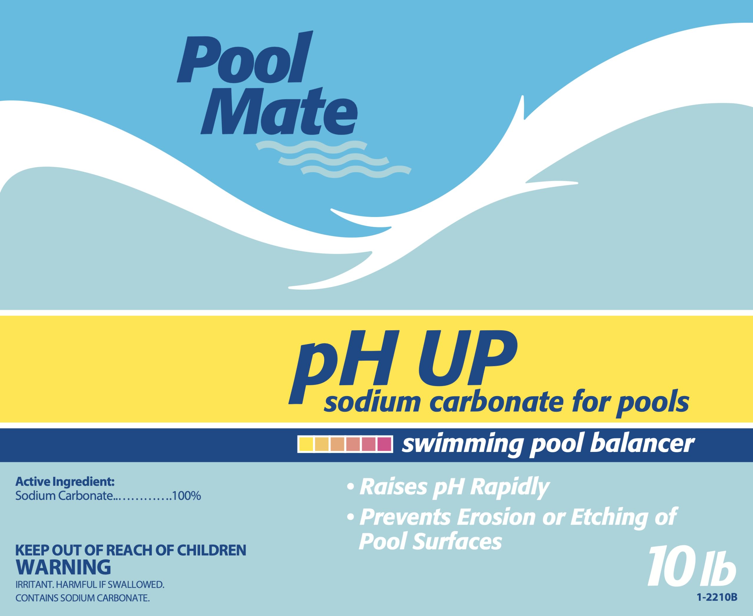 Pool Mate dissolving in plastic bucket demonstrating safe mixing