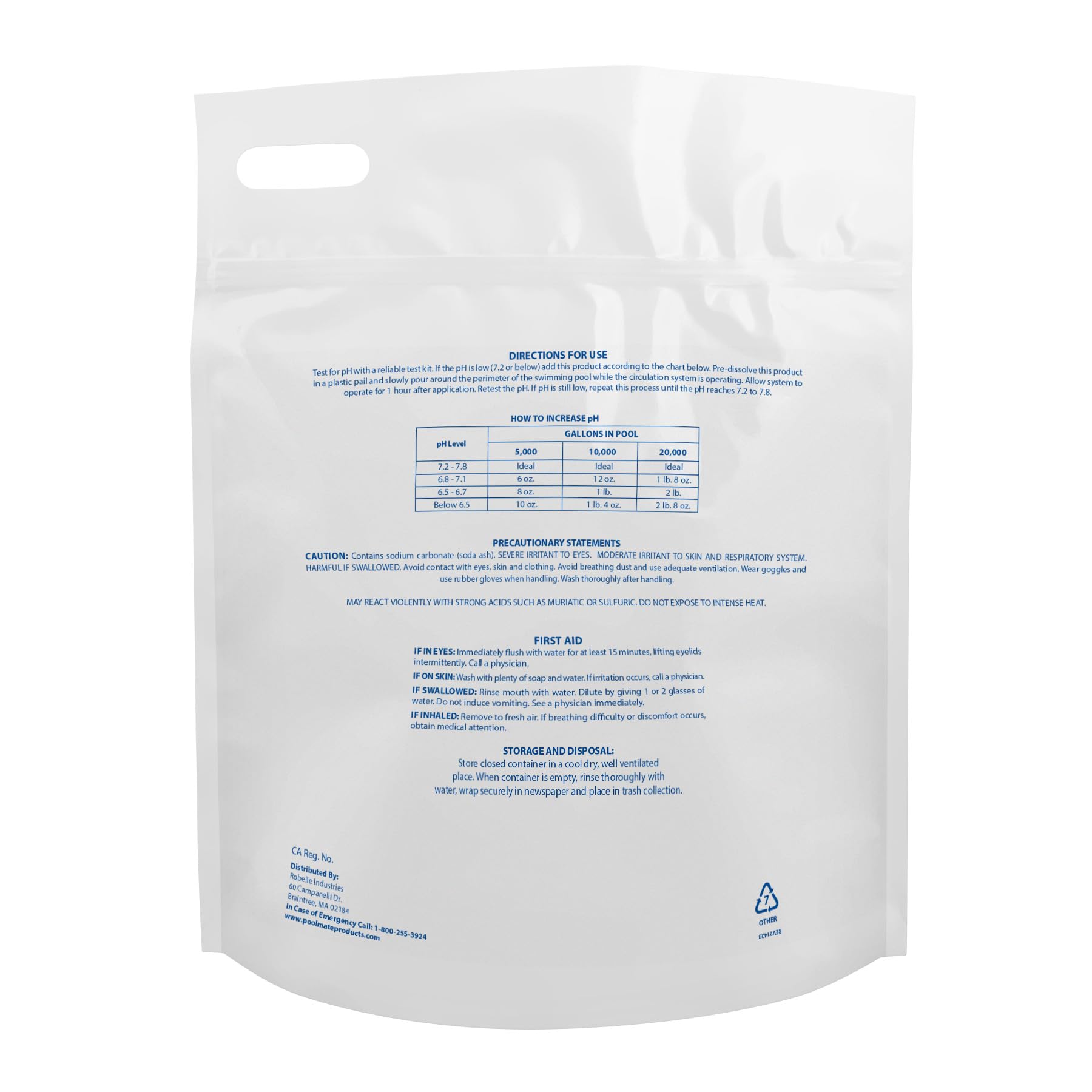 Pool Mate granular sodium carbonate texture close-up for quick dissolution
