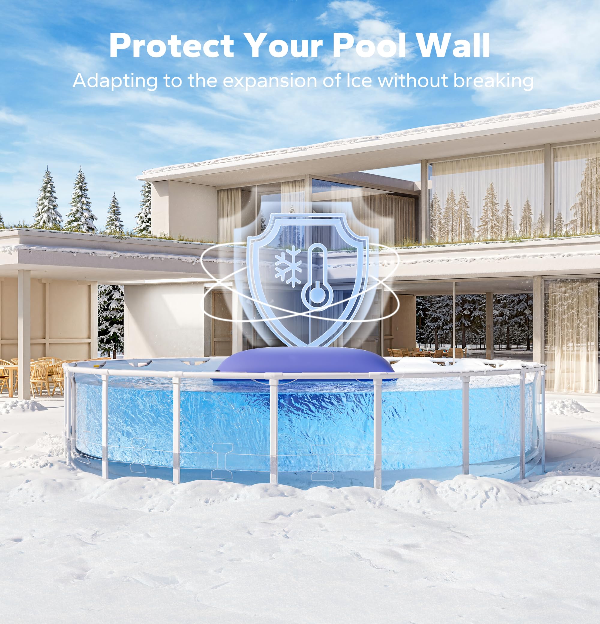 POOLHACKER valve close-up with dual-seal, prevents winter air loss