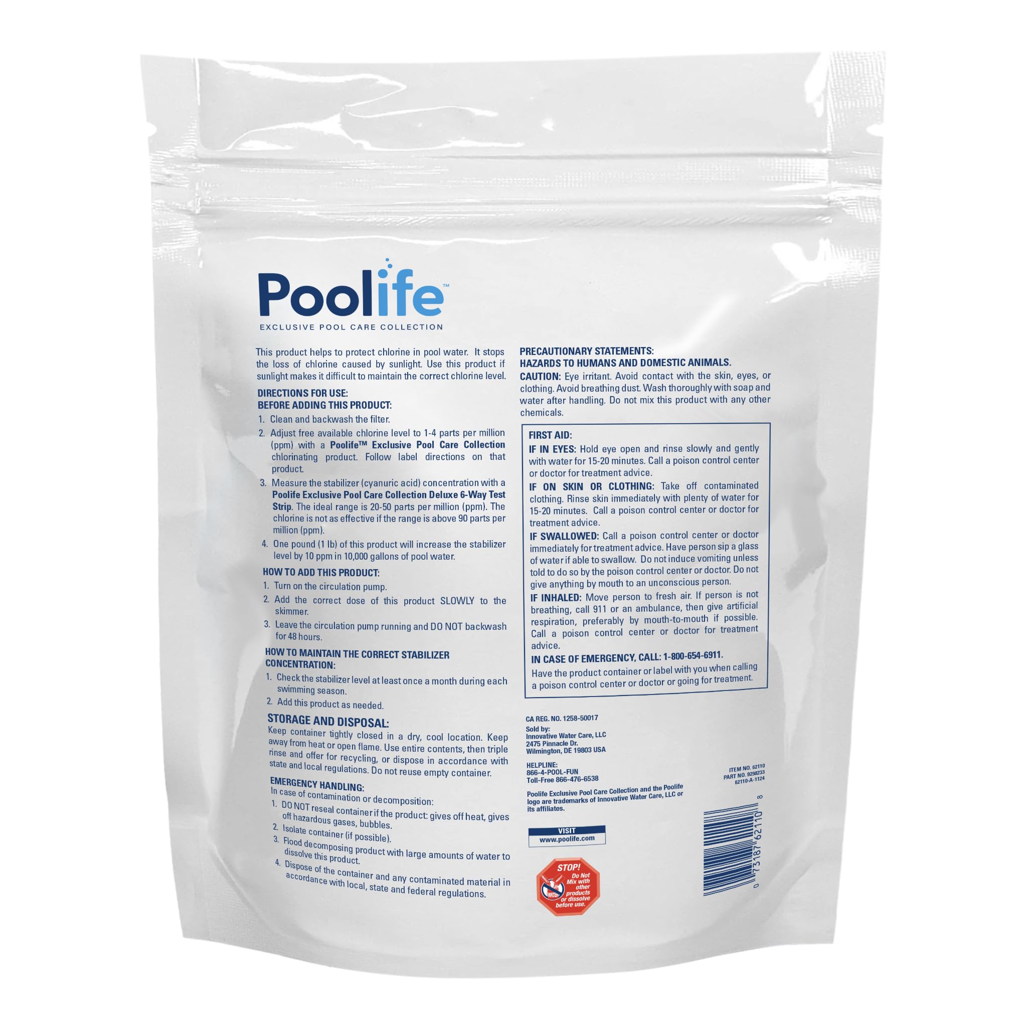 POOLIFE granular texture close-up showing fast-dissolving granules for quick action
