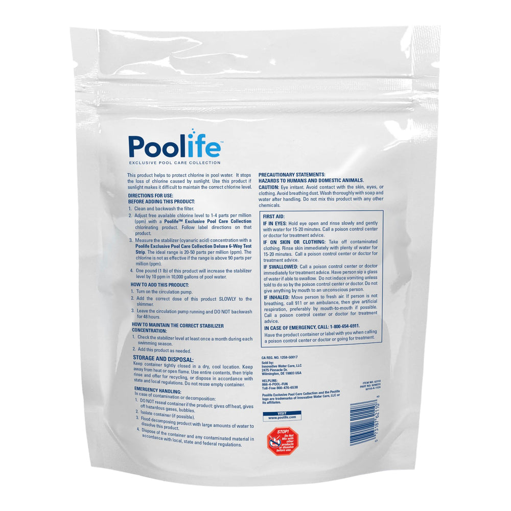 POOLIFE granular texture close-up showing fast-dissolving granules for quick action