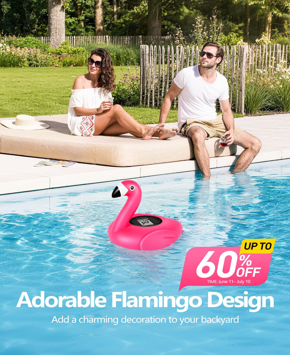 PoolLeader flamingo rope attachment detail preventing loss and offering secure anchor