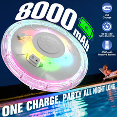 PoolPop close-up of water jet illustrating powerful 4-foot spray and cooling effect