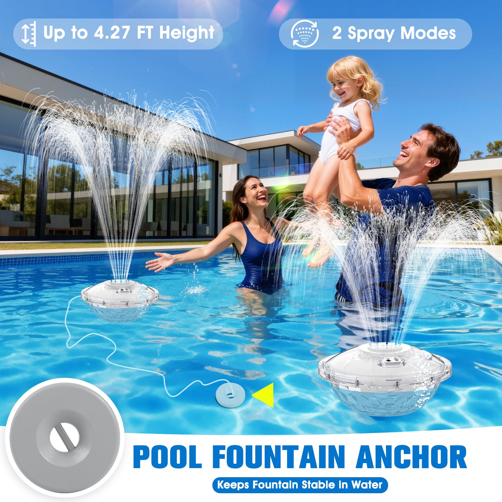 PoolPop beside a hand for scale showing compact size and portability advantage