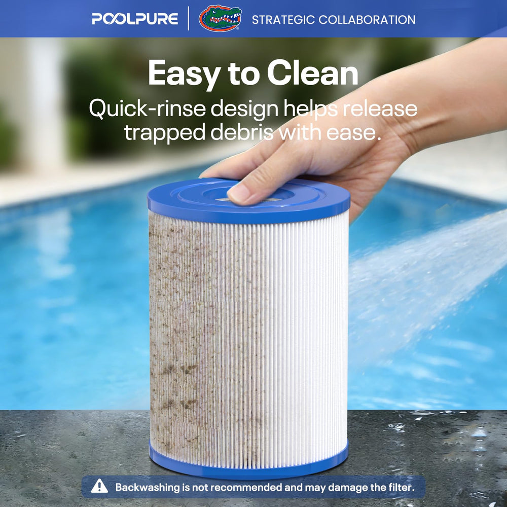 POOLPURE installed in a spa meaning restored clear, circulating water