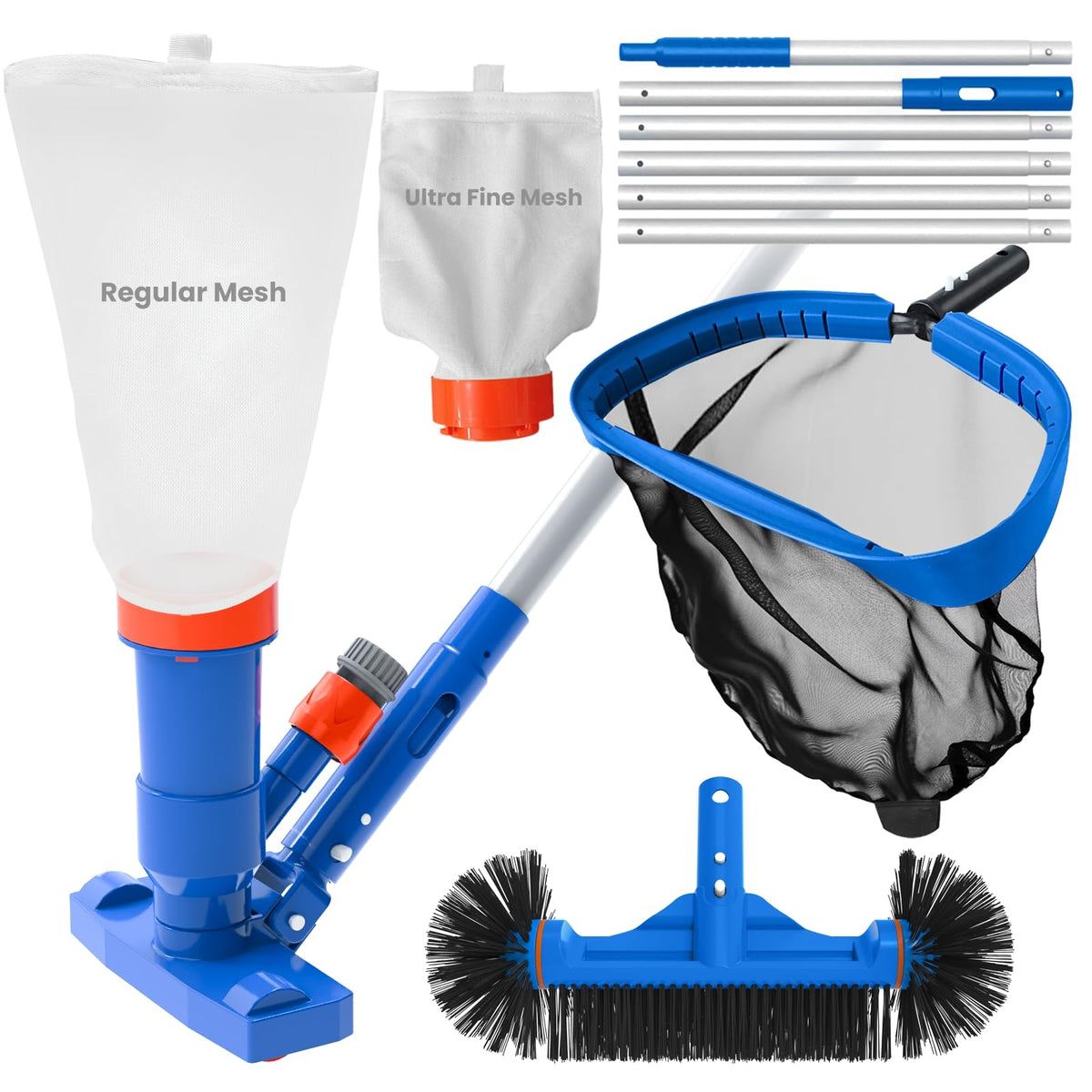 Poolvio spa jet vacuum front view showing hose connection and compact design for easy suction