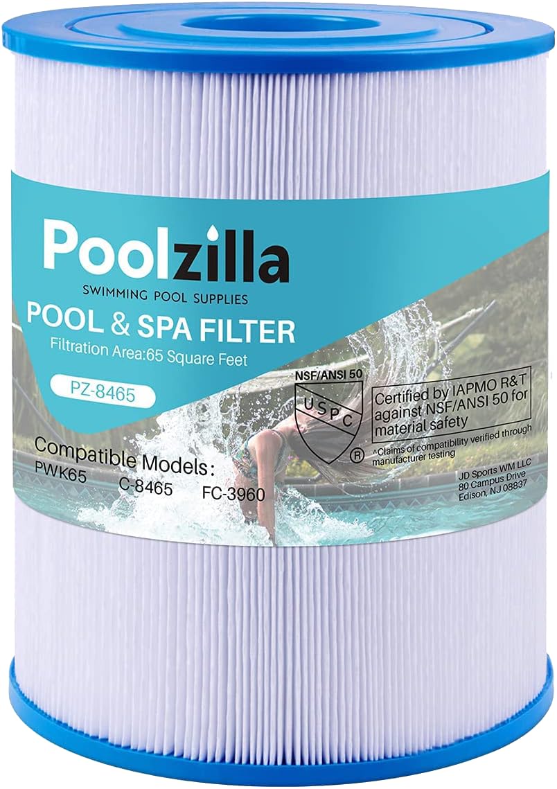 Poolzilla front packaging showing compatible spa part numbers and easy fit