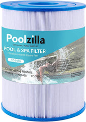 Poolzilla front packaging showing compatible spa part numbers and easy fit