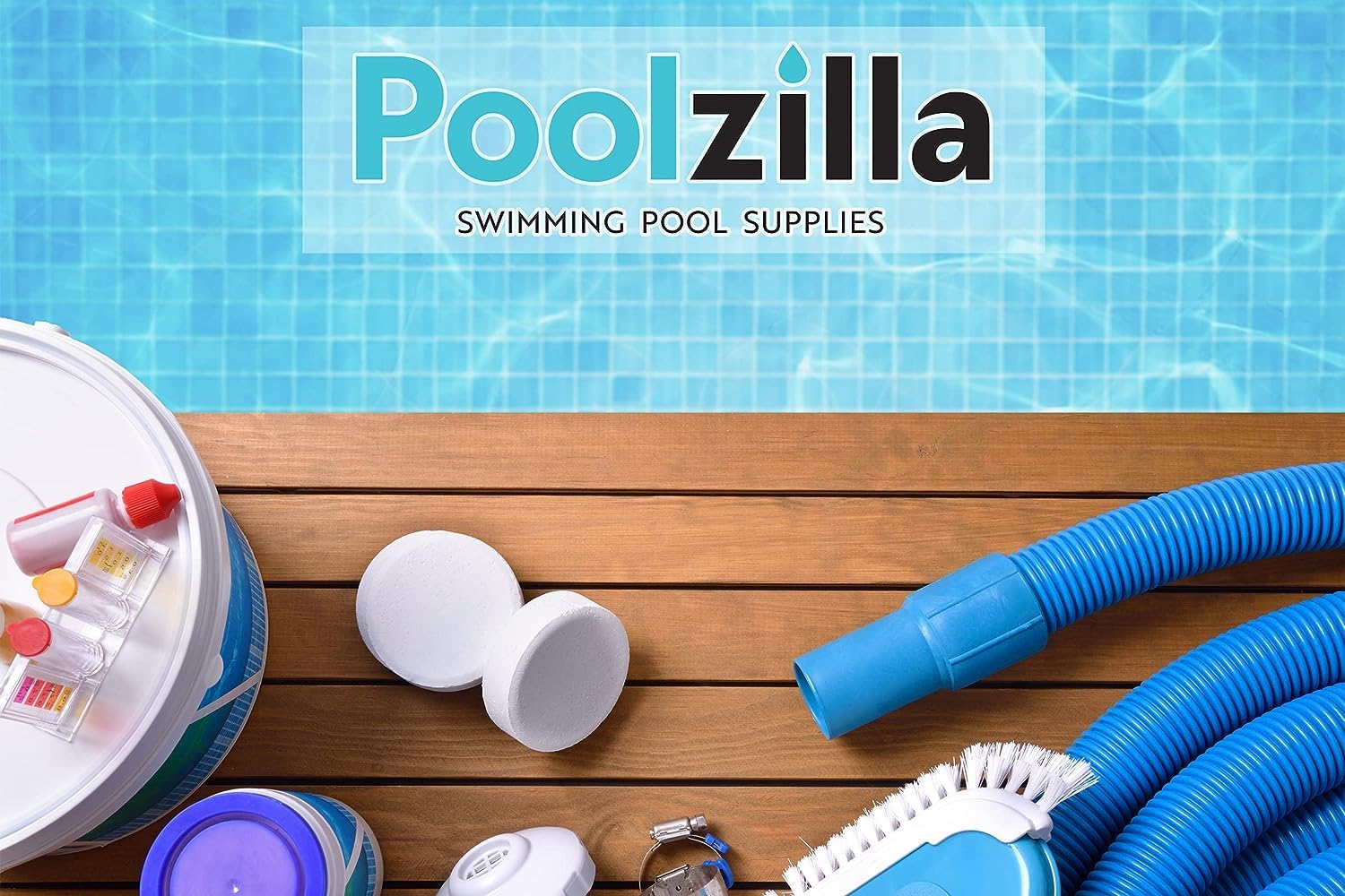 Poolzilla filter next to backyard spa demonstrating improved water clarity