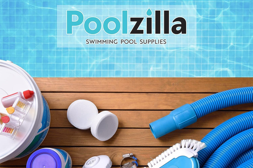 Poolzilla filter next to backyard spa demonstrating improved water clarity