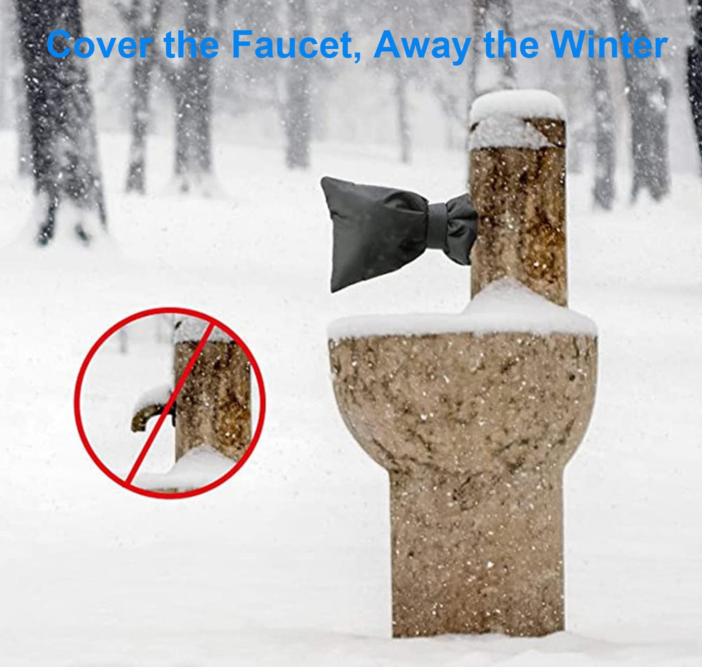 POROLIR two-pack on outdoor taps in garden showing year-round protection benefit