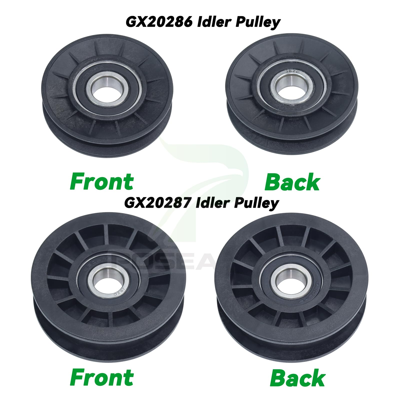 POSEAGLE pulleys and belt packaged together for easy replacement and complete repair