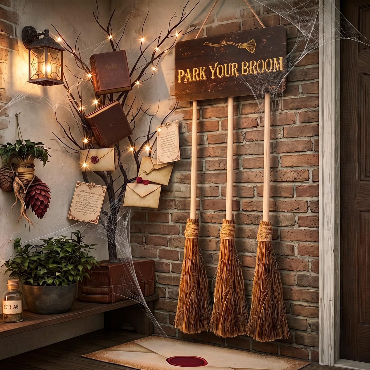 Preboun wooden parking sign front view showing clear text and rustic charm