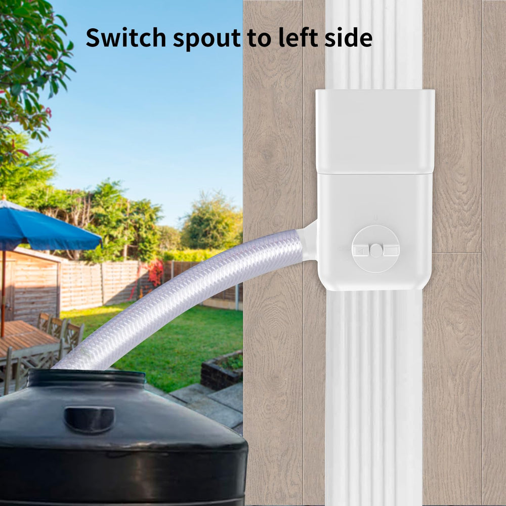 Prestantious installed on a 3x4 downspout enabling efficient water capture